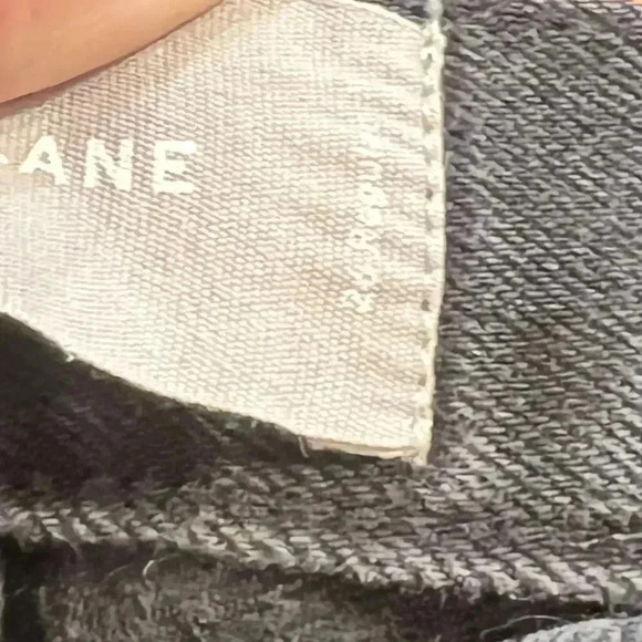 Everlane Black Denim High Rise Straight Leg Jeans Size 26 Regular Stretch Casual - Picture 5 of 8